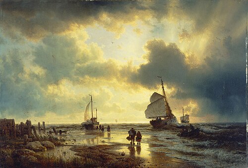 The Ebb Tide, 1849, Andreas Achenbach