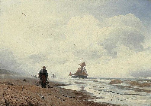 On the coast, 1889, Andreas Achenbach