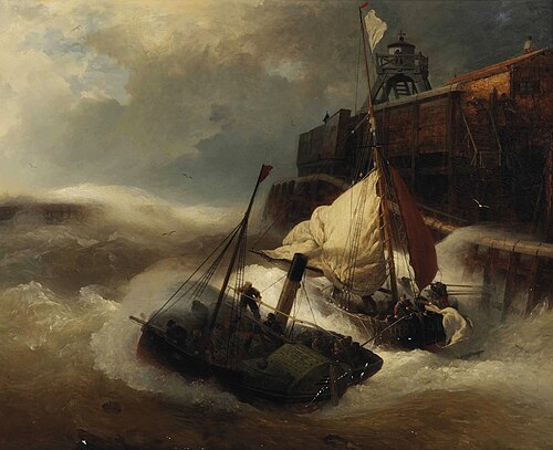 Démonstration de force sur une mer agitée, 1888, Andreas Achenbach