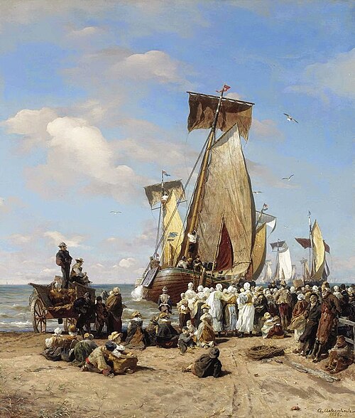 Farewell to the Fleet, 1890, Andreas Achenbach