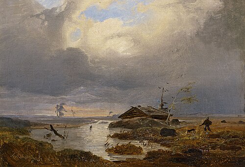 Norwegian landscape / Scandinavian Landscape, 1837, Andreas Achenbach