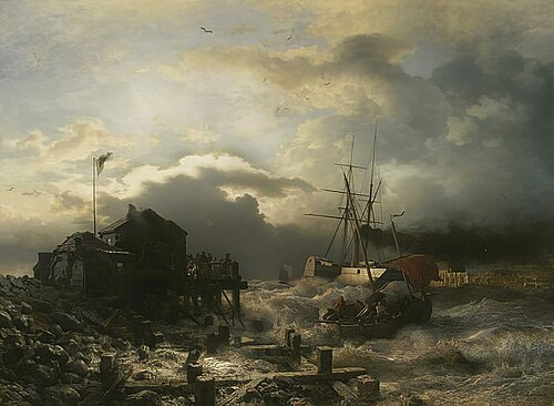 Off Ostend, 1859, Andreas Achenbach