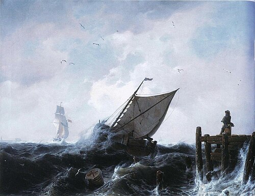 Tempête sur la mer Noire, 1837, Andreas Achenbach