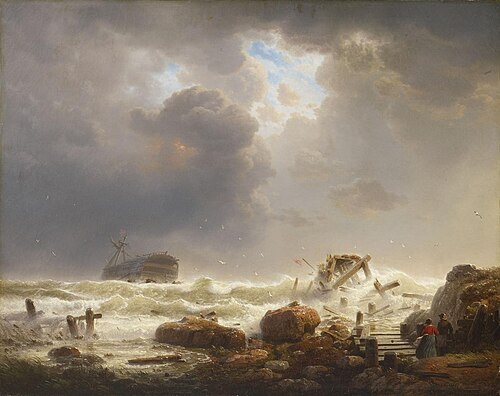 Orage sur le littoral, 1846, Andreas Achenbach
