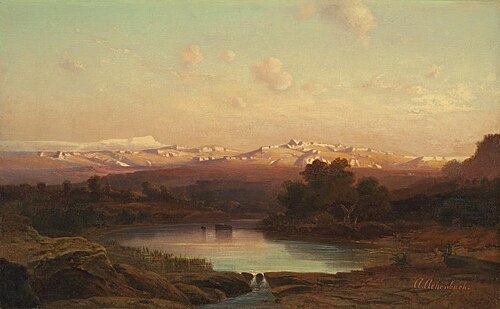 Italienische Landschaft in der Dämmerung, 1850, Andreas Achenbach