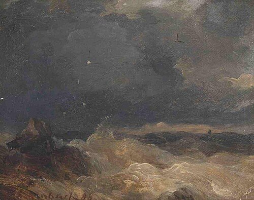Stürmische Küste, 1888, Andreas Achenbach
