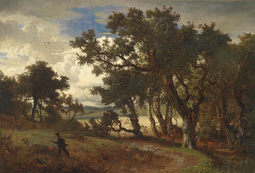 Jäger in Landschaft, 1854, Andreas Achenbach