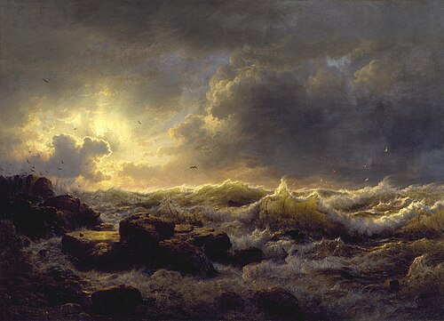 Clearing Up, Coast of Sicily, 1847, Andreas Achenbach