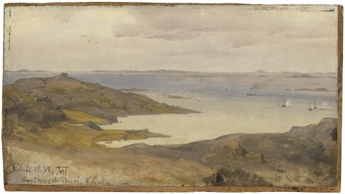 Motif from Bohuslän, Sweden. Study, 1835, Andreas Achenbach