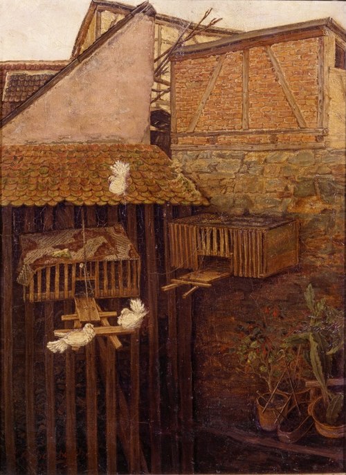 Corner in a yard, 1831, Andreas Achenbach