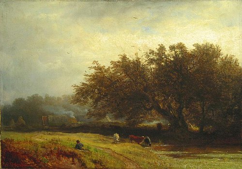 Evening Landscape, 1856, Andreas Achenbach