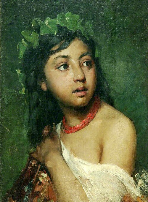 Italian Girl with Necklace, 1877, Susan Isabel Dacre