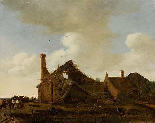 Landscape with a dilapidated cottage, 1668, Emanuel Murant