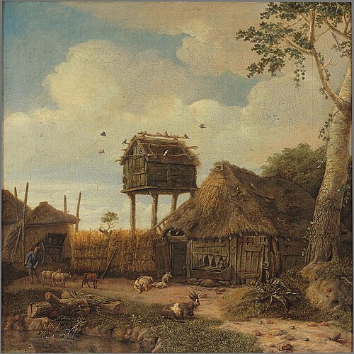Farmyard with Dovecote, 1673, Emanuel Murant