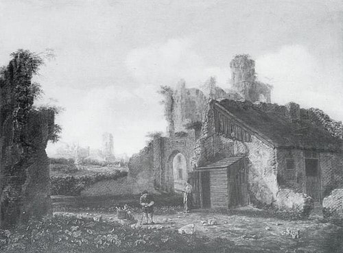 Italian Landscape with Antique Ruins, 1675, Emanuel Murant