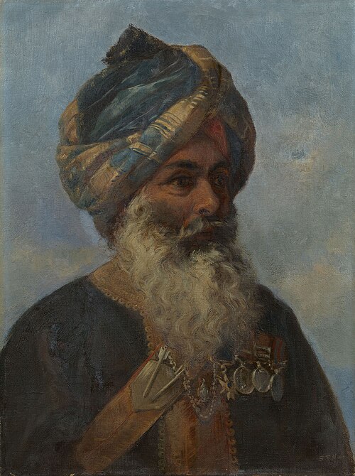 Risaldar Anoop Singh, Sirdar Bahadur, 11th Bengal Lancers, 1877, Sydney Prior Hall