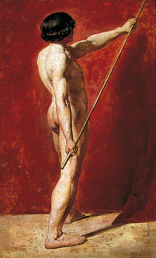 Male Nude with Staff, 1815, William Etty