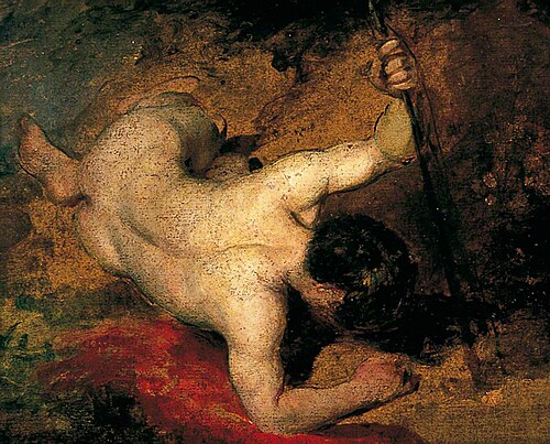 Reclining Male Nude with Spear, 1817, William Etty