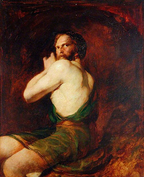 Figure of a Seated Man, 1830, William Etty