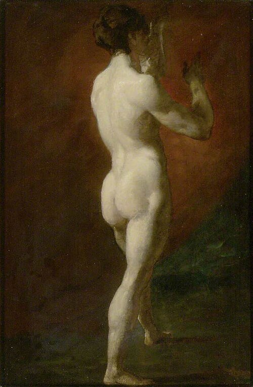 Standing female Nude seen from behind, 1837, William Etty