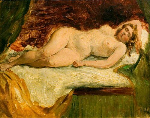Study of a Nude Female Sleeping, 1847, William Etty