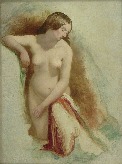 Nude Woman kneeling, , William Etty