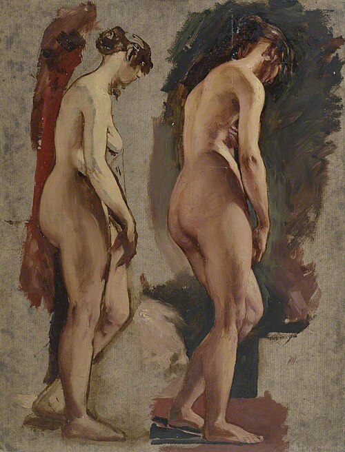 Two Full-Length Standing Female Nudes, Turned to the Right, 1830, William Etty