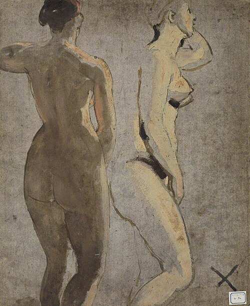 Two Standing Female Nudes (verso), 1830, William Etty