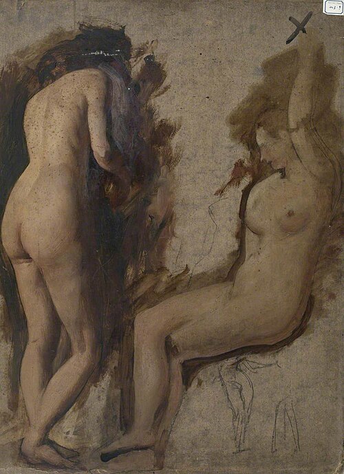 Two Female Nudes (verso), 1830, William Etty