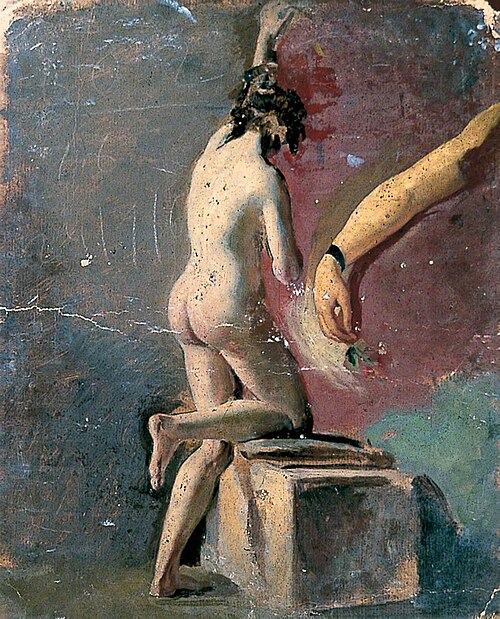 Study of an Arm and Female Nude (verso), , William Etty