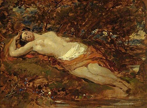 Study for 'Reclining Nude', , William Etty