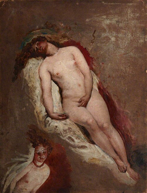 Nude Figure Studies (verso), , William Etty