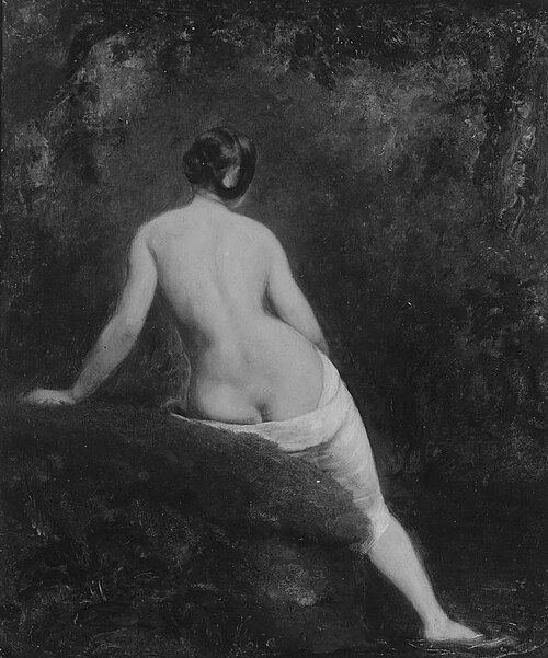 Nude Woman Seated in a Landscape, , William Etty
