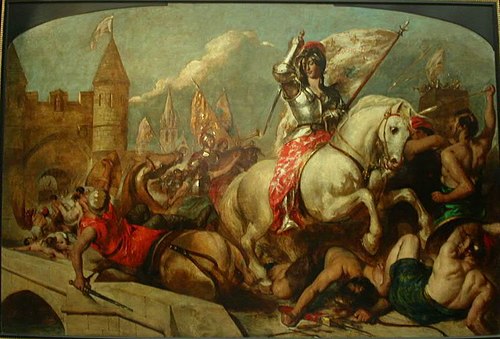 Jeanne d'Arc à la sortie d'Orléans, repoussant les Anglais, 1900, William Etty