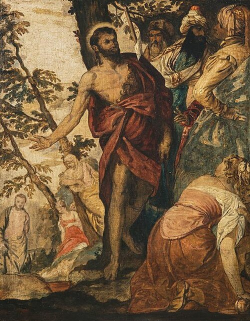 Saint John the Baptist Preaching (after Veronese), 1822, William Etty