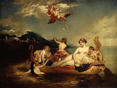 The Coral Finder: Venus and her Youthful Satellites, replica, 1834, William Etty