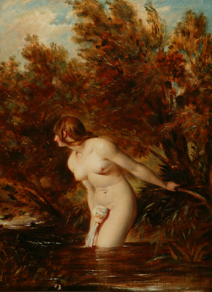 Musidora: The Bather 'At the Doubtful Breeze Alarmed', replica, 1846, William Etty