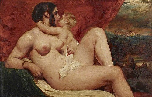 'Venus and Cupid' (A Female Nude embraced by a Small Child), 1828, William Etty