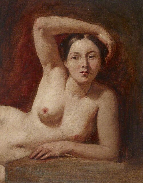 Half-figure of a Female Nude Reclining, 1828, William Etty