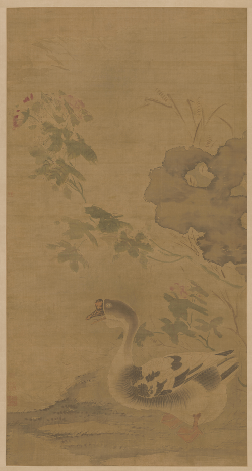 孙隆芙蓉鹅图轴, , Sun Long
