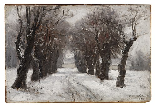 Winter in Munich, 1885, Theodore Clement Steele