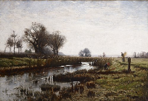 Late Afternoon, Dachau Moor, 1885, Theodore Clement Steele