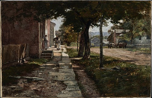 Street in Vernon, 1886, Theodore Clement Steele