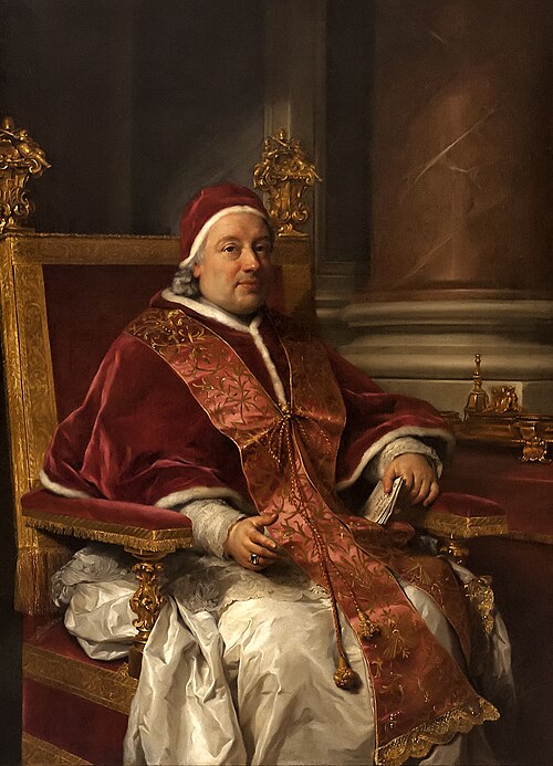 Portrait du pape Clément XIII Rezzonico, 1758, Anton Raphael Mengs