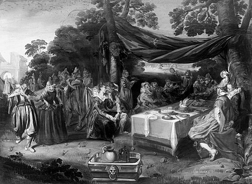 Outdoor banquet, 1617, Willem Pietersz. Buytewech