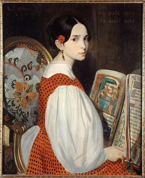 Léopoldine au livre d’heures, 1835, Auguste de Châtillon