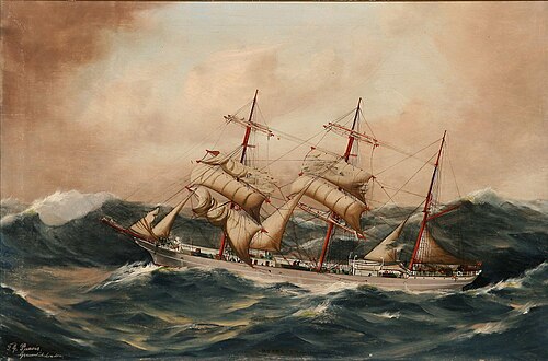 The barque ‘Inverlyon’, 1850, Thomas G. Purvis