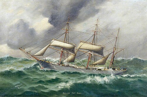 The 'Aberlemno' in a Gale, 1850, Thomas G. Purvis