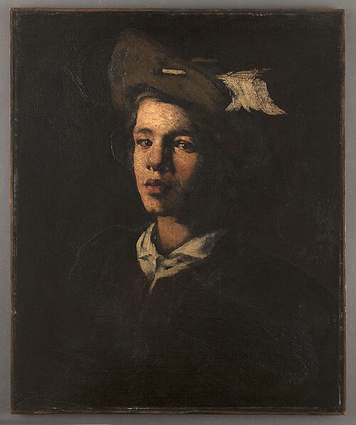 Jeune homme au chapeau, 1870, Augustin Théodule Ribot
