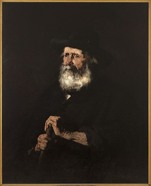 Portrait d'un vieillard, 1875, Augustin Théodule Ribot